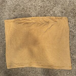 Yellow Striped Women's Bandeau Top